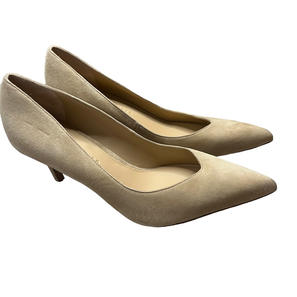 Veronica Beard Lisa suede pointed toe pumps Sand 9M